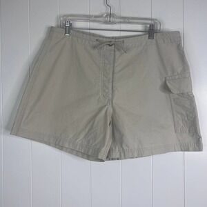 The North Face Women's Tan Button Fly Canvas Draw Waist Short SZ 14